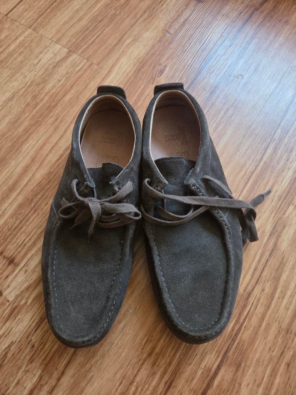 Tsubo Brown Suede Moc Toe Lace Up Shoes (Japan)